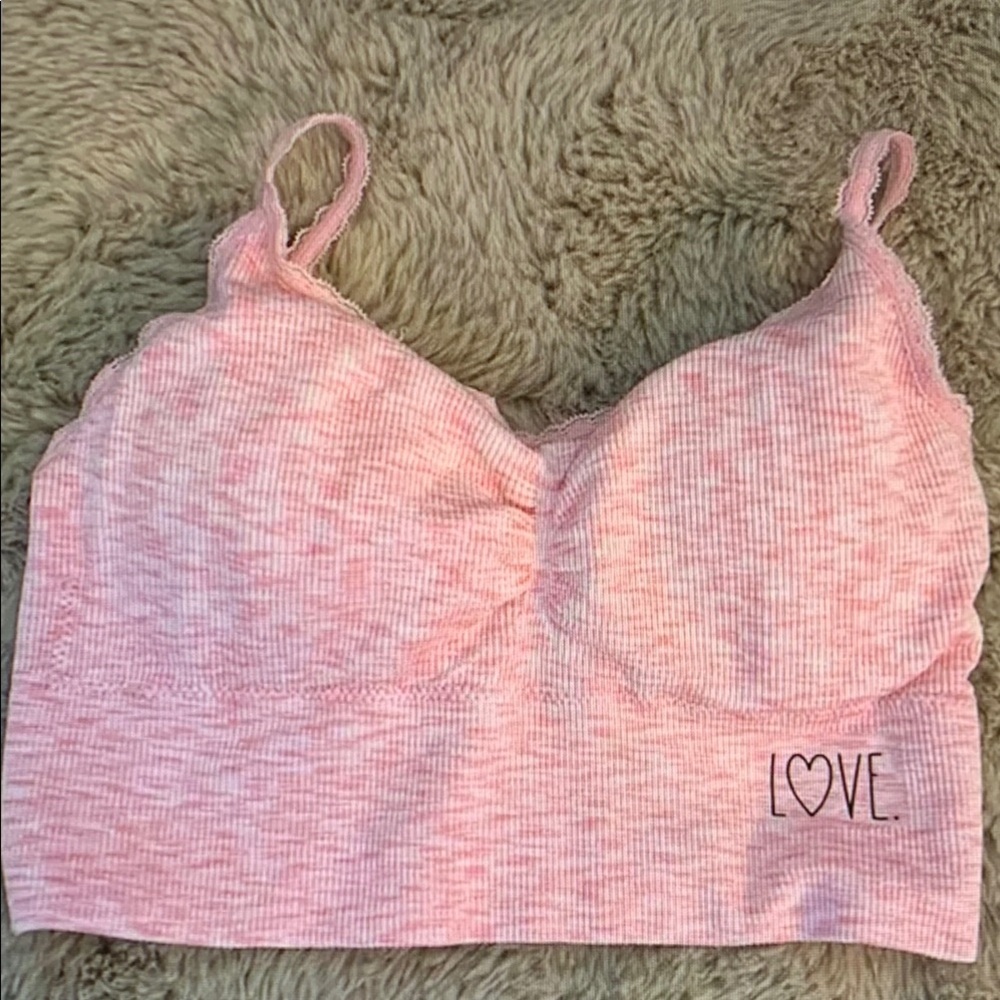 Rae Dunn Pink Love Bra